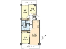 【神奈川県/横浜市戸塚区上矢部町】スカイビュー戸塚 1号棟 間取り図