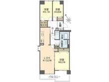 【神奈川県/横浜市戸塚区戸塚町】ヒルズ南戸塚プリメゾン 1号棟 間取り図