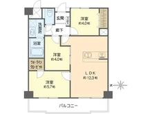 【神奈川県/横浜市戸塚区品濃町】コーラル東戸塚 間取り図