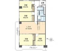 【神奈川県/藤沢市亀井野】トーカンマンション藤沢六会 間取り図