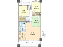 【神奈川県/横浜市港南区笹下】リステージ上大岡エルア 間取り図
