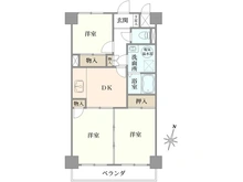 【神奈川県/横浜市戸塚区上矢部町】ダイアパレス戸塚 間取り図