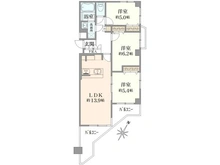 【神奈川県/横浜市戸塚区平戸町】クレストコート東戸塚II 間取り図