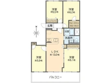 【神奈川県/横浜市戸塚区俣野町】県ドリームハイツ 20号棟 間取り図