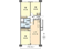 【神奈川県/横浜市戸塚区俣野町】県ドリームハイツ 20号棟 間取り図