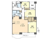 【神奈川県/横浜市南区別所】コスモ上大岡サニーウィング A棟 間取り図