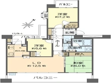 【大阪府/吹田市千里丘西】フォレストシティ千里丘 A棟 間取り図