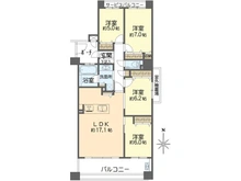 【大阪府/吹田市江坂町】ペルル江坂ブランアージュ 1308号室 間取り図