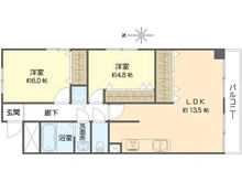【大阪府/大阪市淀川区十三本町】グリーンハイツ十三 間取り図