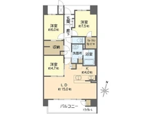【大阪府/箕面市彩都粟生南】ジオ彩都いろどりの丘 B棟 間取り図