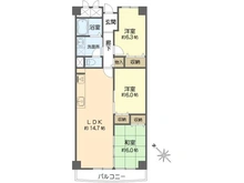 【大阪府/箕面市船場西】コンドミニアム千里中央 間取り図