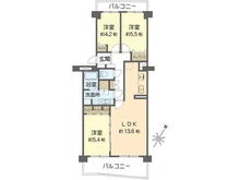 【大阪府/吹田市末広町】吹田ロイヤルマンション 間取り図