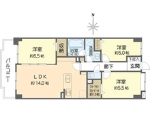 【大阪府/吹田市春日】ヴィルヌーブ緑地公園 間取り図