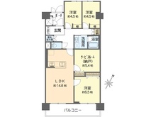 【大阪府/吹田市山田南】日興千里丘スカイマンション A棟 間取り図