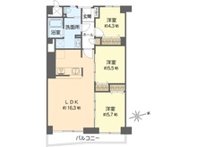 【大阪府/吹田市山田西】公社千里山田D住宅 A-2棟 間取り図