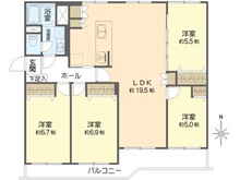 【大阪府/箕面市外院】メゾン箕面青松園前 弐番館 間取り図