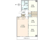 【大阪府/豊中市寺内】緑地公園リッツハウス 間取り図