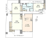 【大阪府/大阪市淀川区宮原】プレステージ新大阪 間取り図