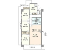 【大阪府/吹田市藤白台】サーパス千里藤白台 間取り図