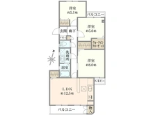 【大阪府/吹田市山田西】山田西第1次団地 A3 間取り図