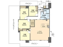 【大阪府/吹田市山田西】セレッソコート千里高野台北 間取り図