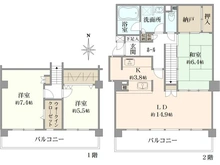 【兵庫県/西宮市桜町】東急ドエル・アルス苦楽園桜町 A棟 間取り図