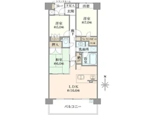 【兵庫県/西宮市段上町】ライオンズ甲東園グランフォート 間取り図