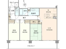 【兵庫県/西宮市甲東園】ジオ甲東園ネクサス 間取り図