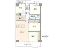 【兵庫県/宝塚市逆瀬川】シティライフ逆瀬川 1 間取り図