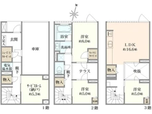 【兵庫県/芦屋市浜町】サンクタスコート芦屋バーティカル・ヴィラ C棟 間取り図