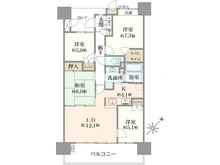 【兵庫県/西宮市南甲子園】グリーンラグーナ甲子園 D棟 間取り図