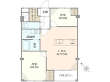 【兵庫県/西宮市甲子園浦風町】甲子園第6コーポラス 間取り図
