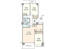 【神奈川県/横浜市青葉区藤が丘】クリエール藤が丘 A館 間取り図