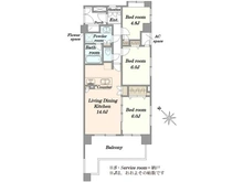 【神奈川県/横浜市青葉区藤が丘】アーバンフォレスト藤が丘  間取り図
