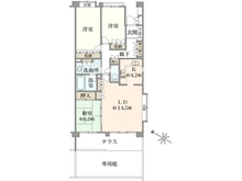 【神奈川県/横浜市青葉区市ケ尾町】クリオ市ヶ尾弐番館ガーデンヒルAコート 間取り図