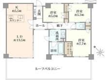 【神奈川県/横浜市青葉区奈良町】ヴェレーナ玉川学園前 間取り図