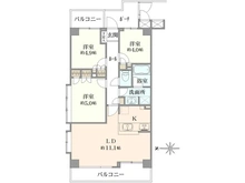 【神奈川県/横浜市青葉区荏田町】東急ドエル・アルス江田 間取り図