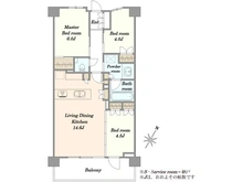 【東京都/新宿区高田馬場】パークシティ高田馬場 間取り図