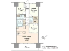 【東京都/品川区東大井】プライムパークス品川シーサイドザ・レジデンス 間取り図