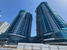 【東京都/中央区豊海町】 ザ豊海タワーマリン＆スカイ 建築中の外観：左側