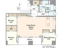 【東京都/千代田区平河町】パークハウス平河町 間取り図