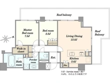 【東京都/港区赤坂】ミッドガーデン赤坂氷川 間取り図