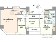 【東京都/千代田区一番町】Brillia一番町 間取り図