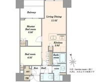 【東京都/港区白金】白金ザ・スカイ　E棟 間取り図