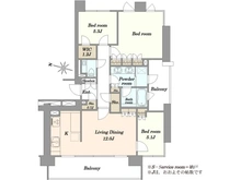 【東京都/千代田区一番町】パークハウス一番町 間取り図