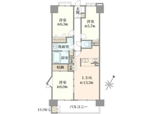 【千葉県/市川市大洲】レックス市川リバーサイドコート 間取り図
