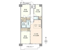 【千葉県/市川市田尻】コスモ市川ガーデンコート 間取り図