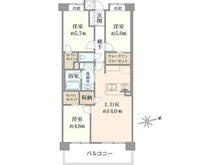 【東京都/江東区東砂】コスモ21ザ・ガーデンズフォート 間取り図