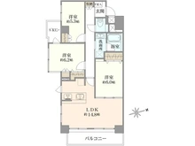 【千葉県/市川市田尻】コスモ市川ガーデンコート 間取り図
