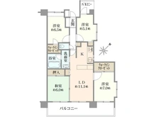 【千葉県/船橋市東中山】コスモ下総中山 間取り図
